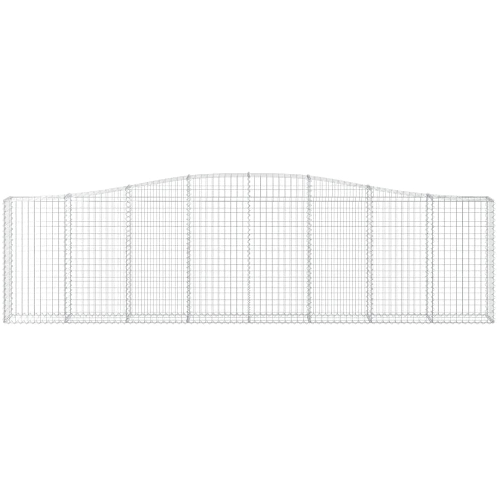 vidaXL Silver Galvanised Iron Gabion Basket 400 x 30 x 100/120cm 4 Pack Image 2