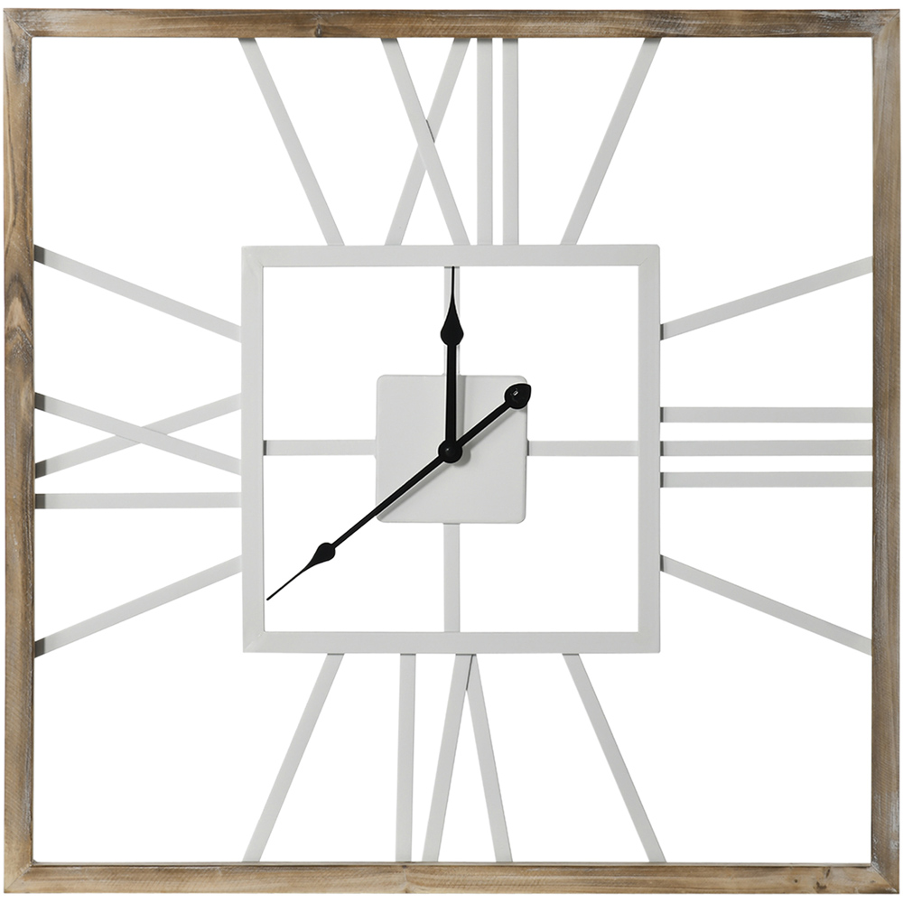 HOMCOM White Vintage Large Wall Clock 60cm Image 1