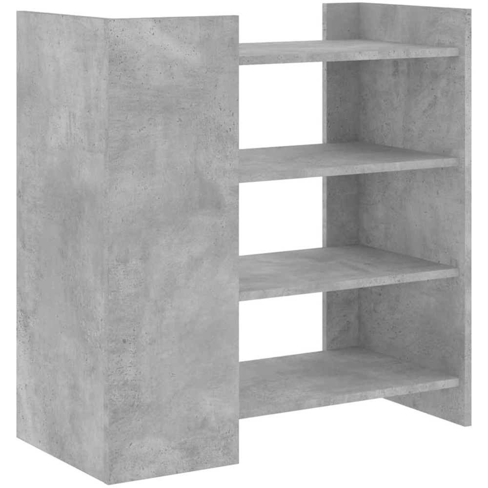 vidaXL 4 Shelf Concrete Grey Wooden Sideboard Image 6