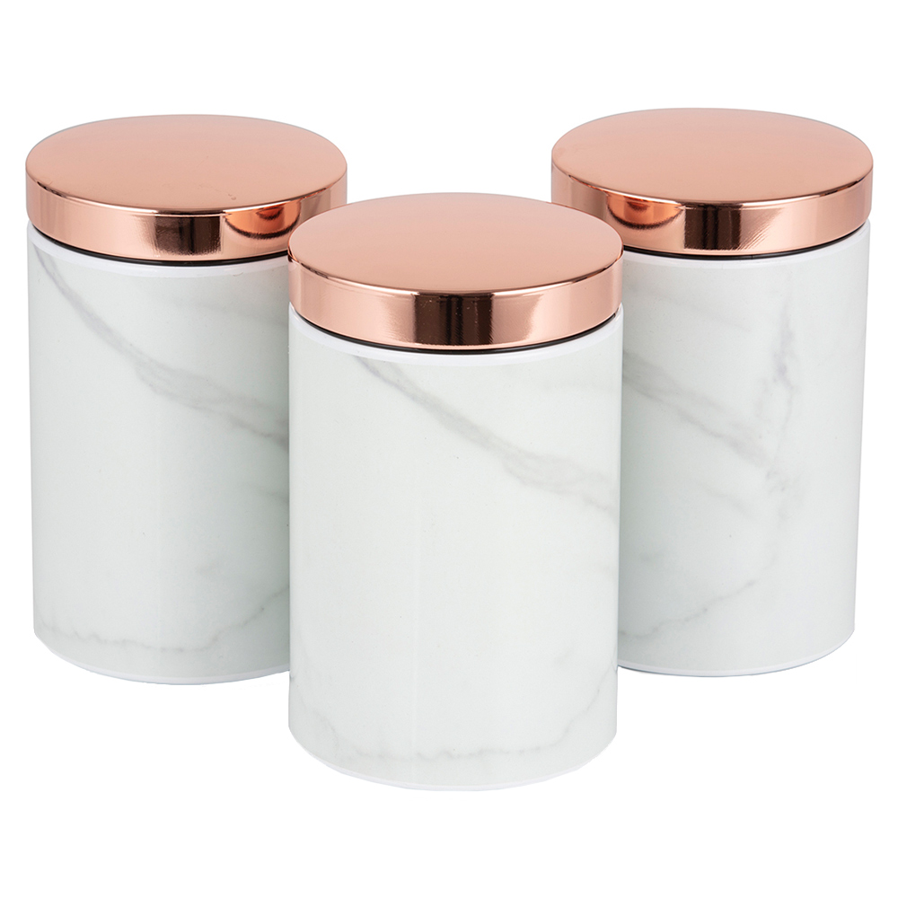 Tower 1.6L Marble Effect Canisters 3 Pack Image 1