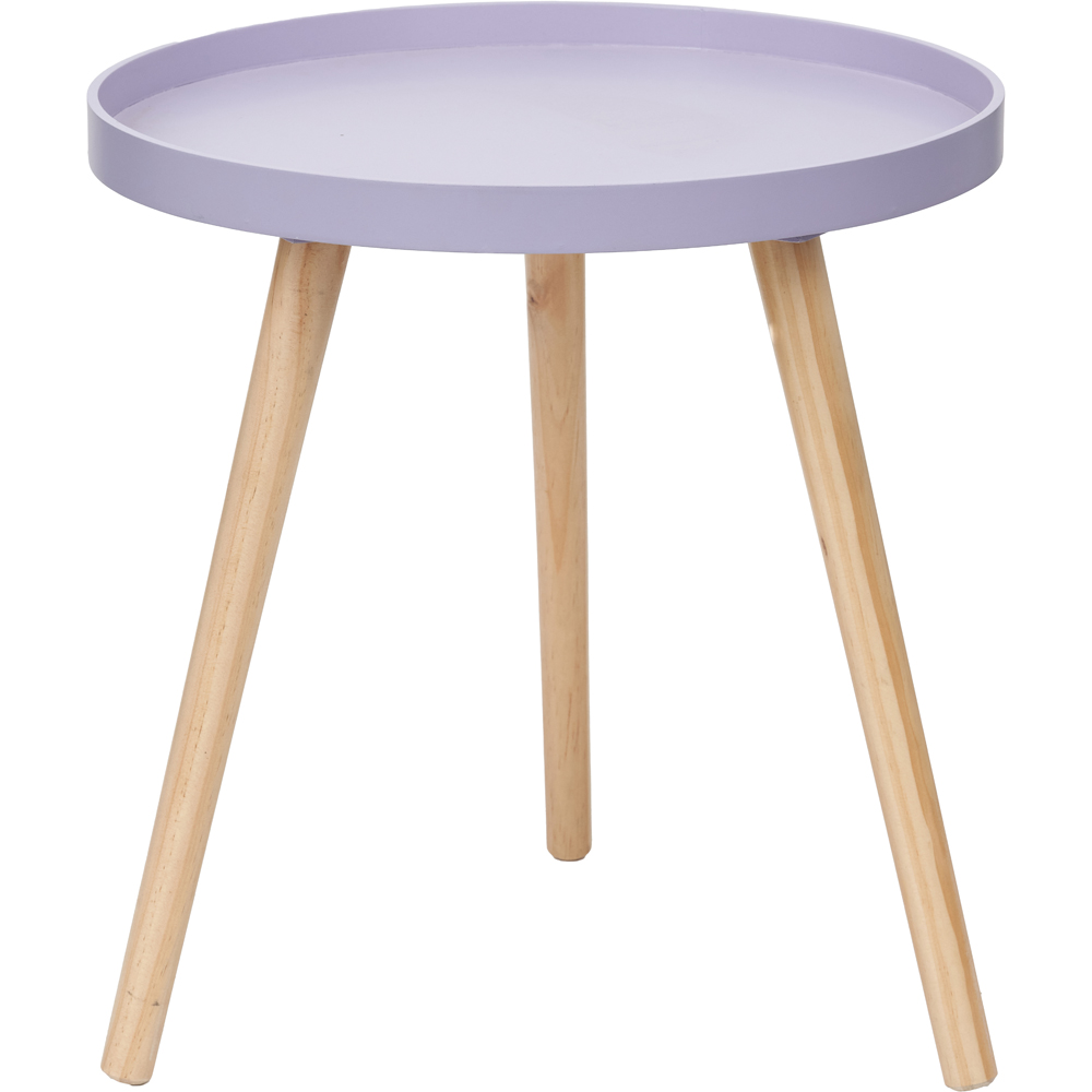 Pacific Lifestyle Halston Lilac Wood Veneer and Natural Pine Wood Side Table Image 2