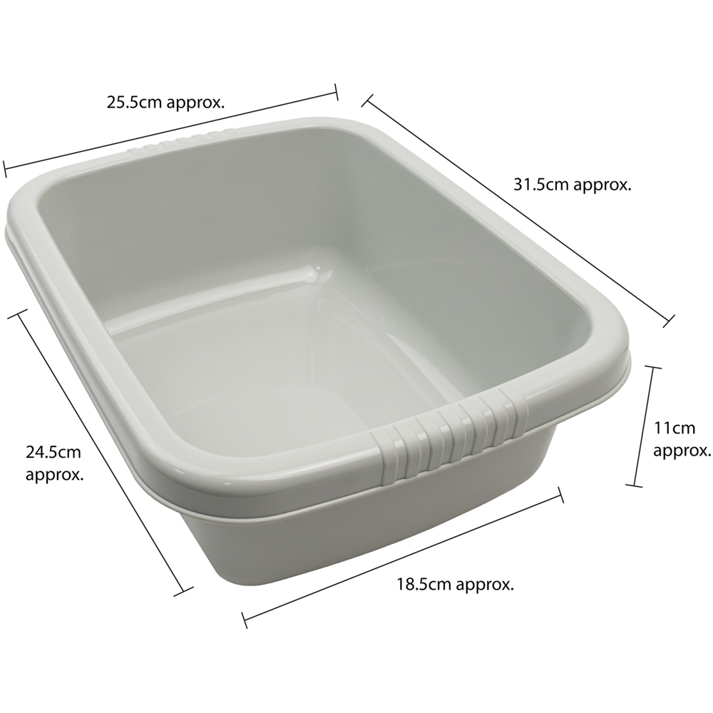 JVL Grey Plastic Nestable Washing Up Cleaning Bowl Set of 3 Image 8