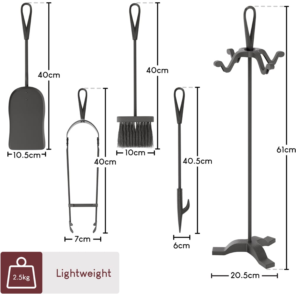 Fire Vida 5 Piece Buxton Set Black Image 6