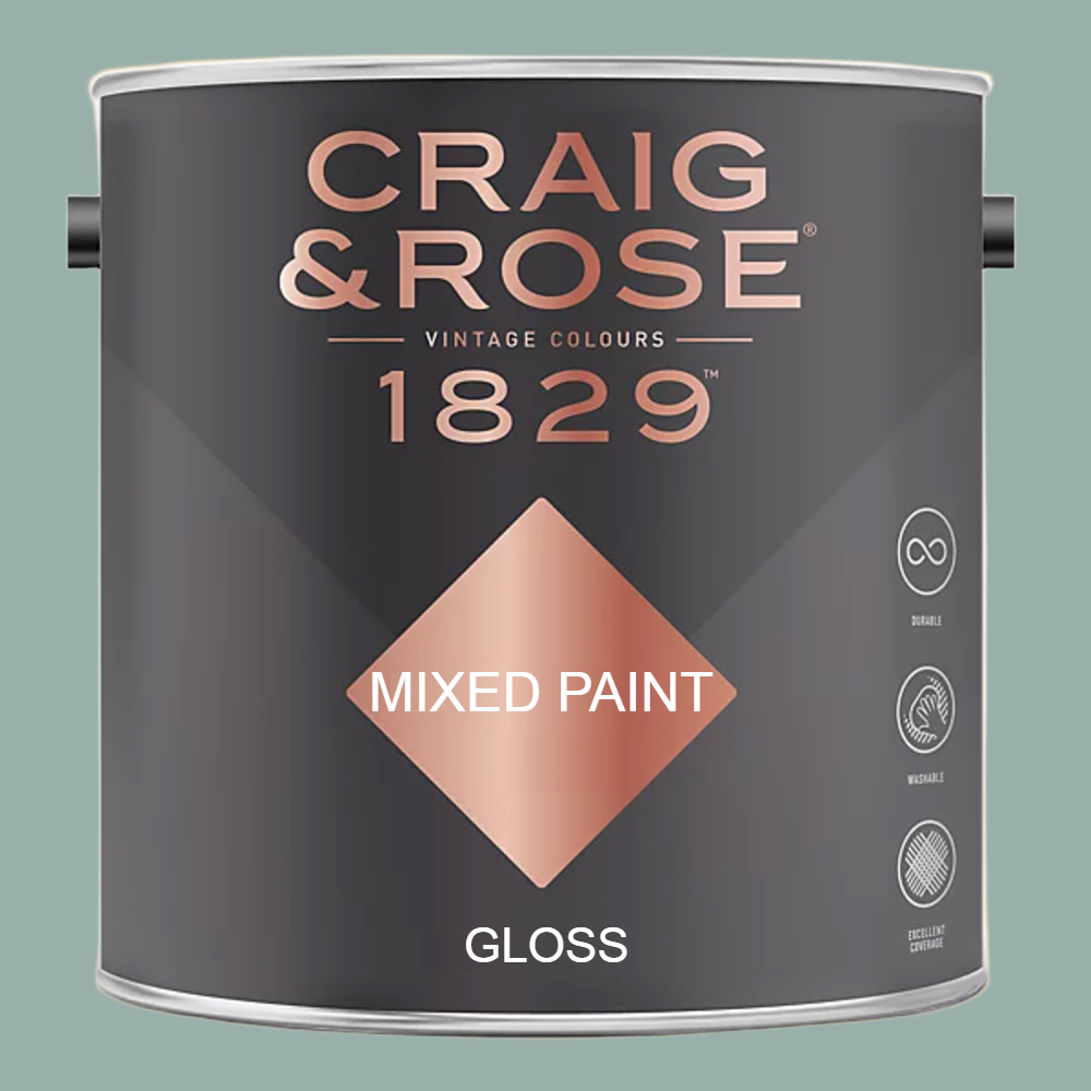 Craig & Rose 1829 Vintage Walls Wood and Metal Morris Blue Gloss Mixed Paint 2.5L Image 2