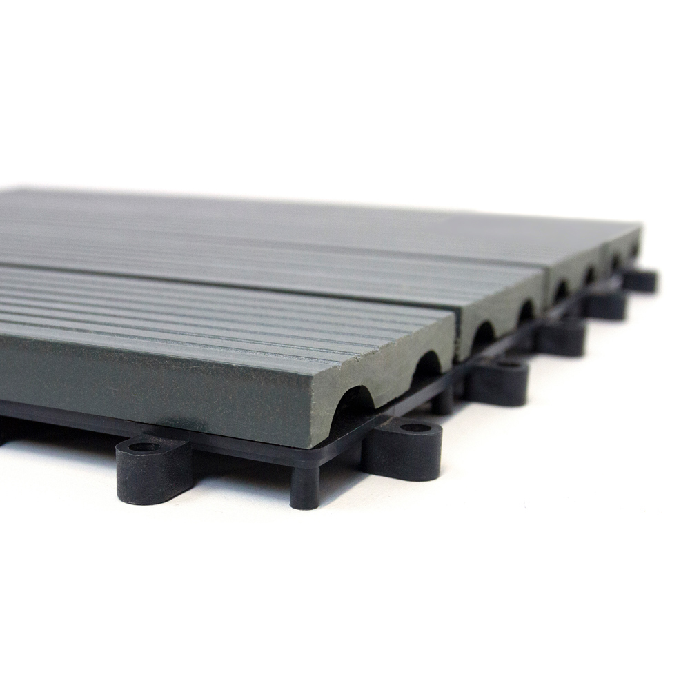 MonsterShop WPC Decking Floor Tiles 30 x 30cm 33 Pack Image 4
