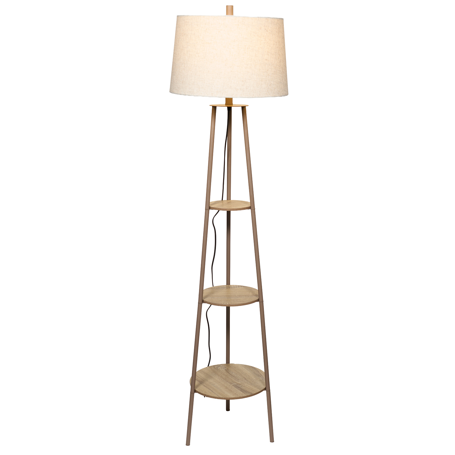 Hendrick Shelf Floor Lamp Latte Image 5