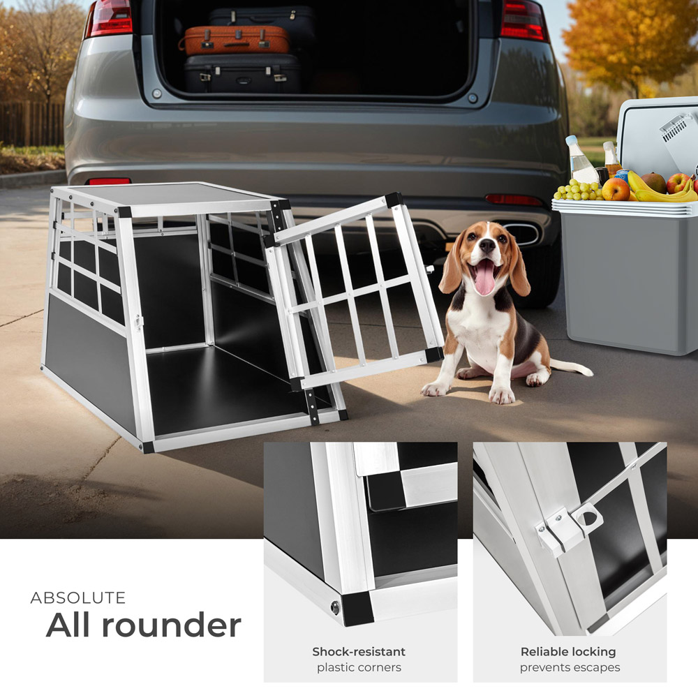 tectake Black Dog Crate 69 x 54cm Image 4