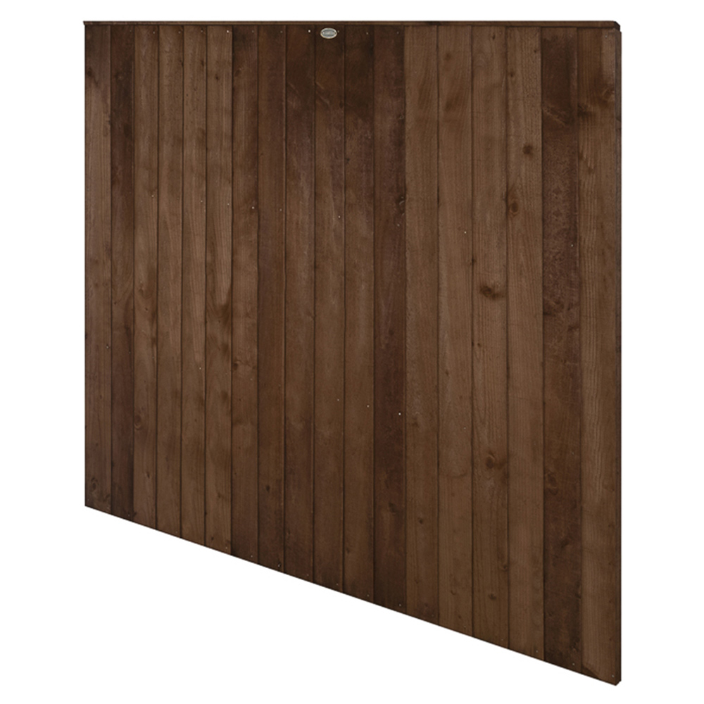 Forest Garden 6 x 5ft Brown Closeboard Fence Panel Image 2