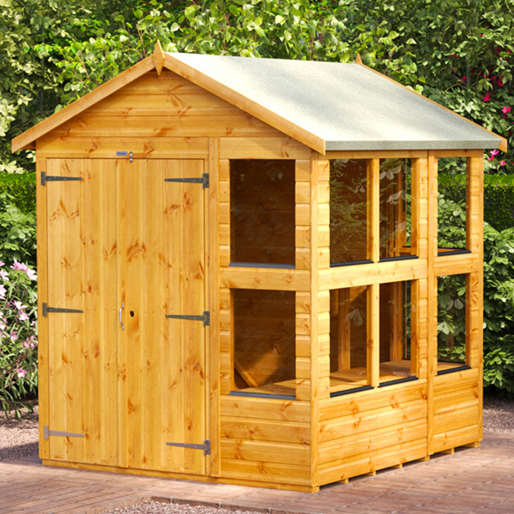 Power Sheds 6 x 6ft Double Door Apex Potting Shed Image 2