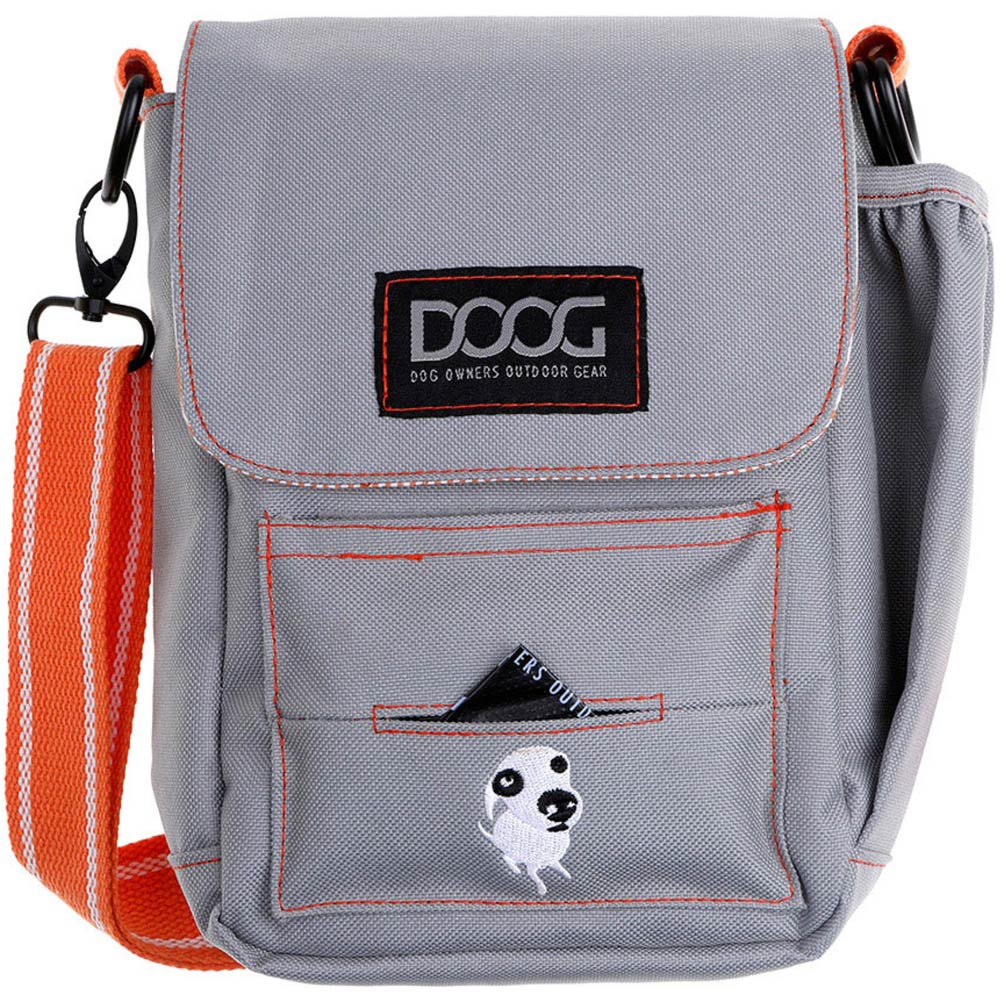 DOOG Grey Shoulder Bag with Striped Strap Image 1