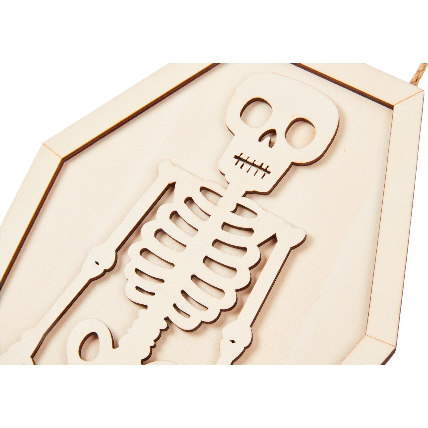 Wooden Skeleton Coffin Natural Image 2