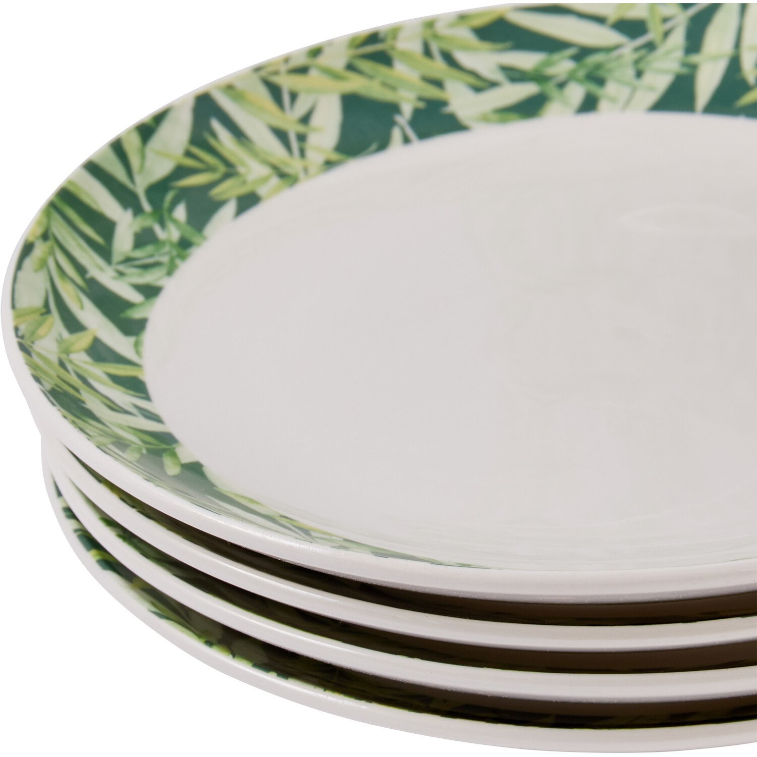 12 Piece Botanical Dinner Set Green Image 5