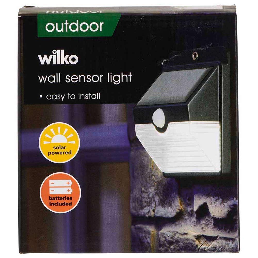 Wilko White Solar Wall Sensor Garden Security Light Image 6