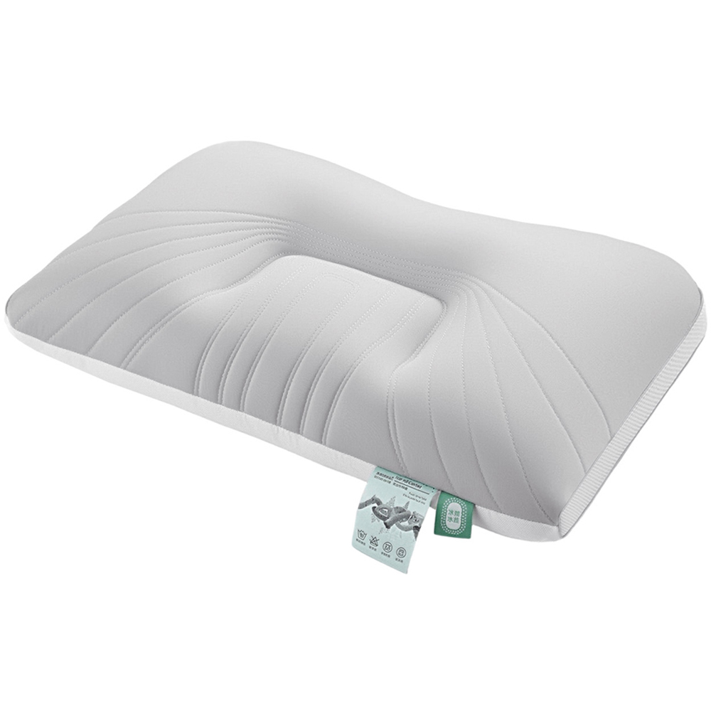 Living and Home Grey Quilted Cooling Supportive Pillow Insert 74 x 48cm 2 Pack Image 1