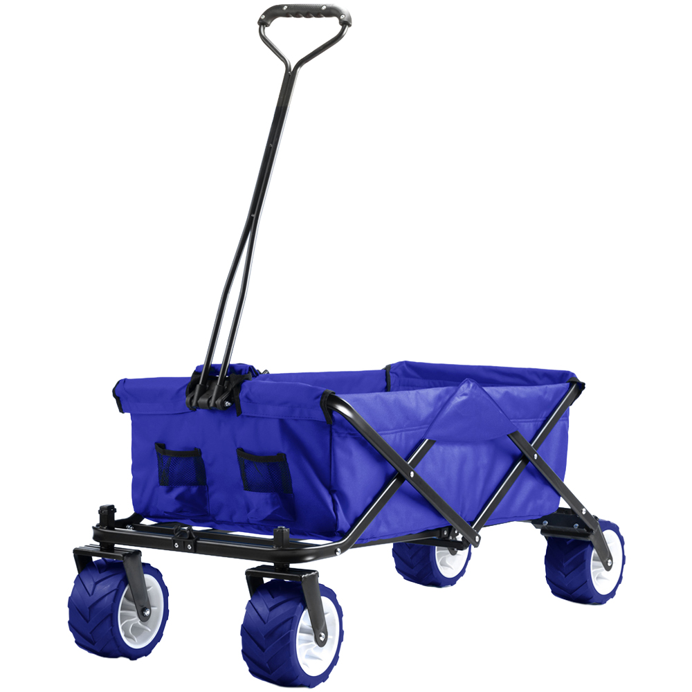Yello Blue Foldable Camping Trolley Image 1