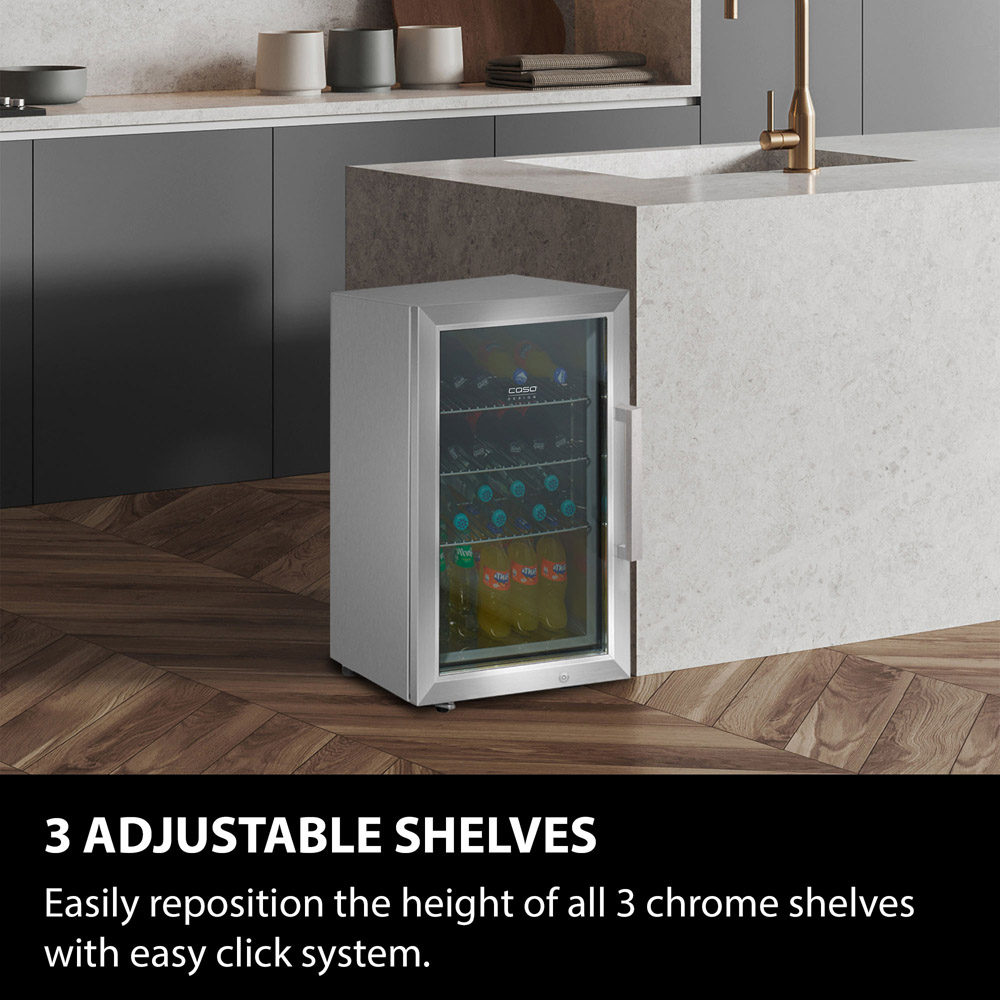 CASO Design 701 Stainless Steel BBQ Wine Cooler with Left Hinge 63L Image 6