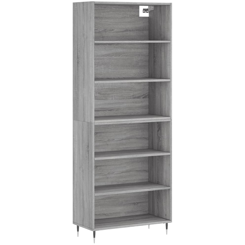 vidaXL 6 Shelf Grey Sonoma Highboard Image 2