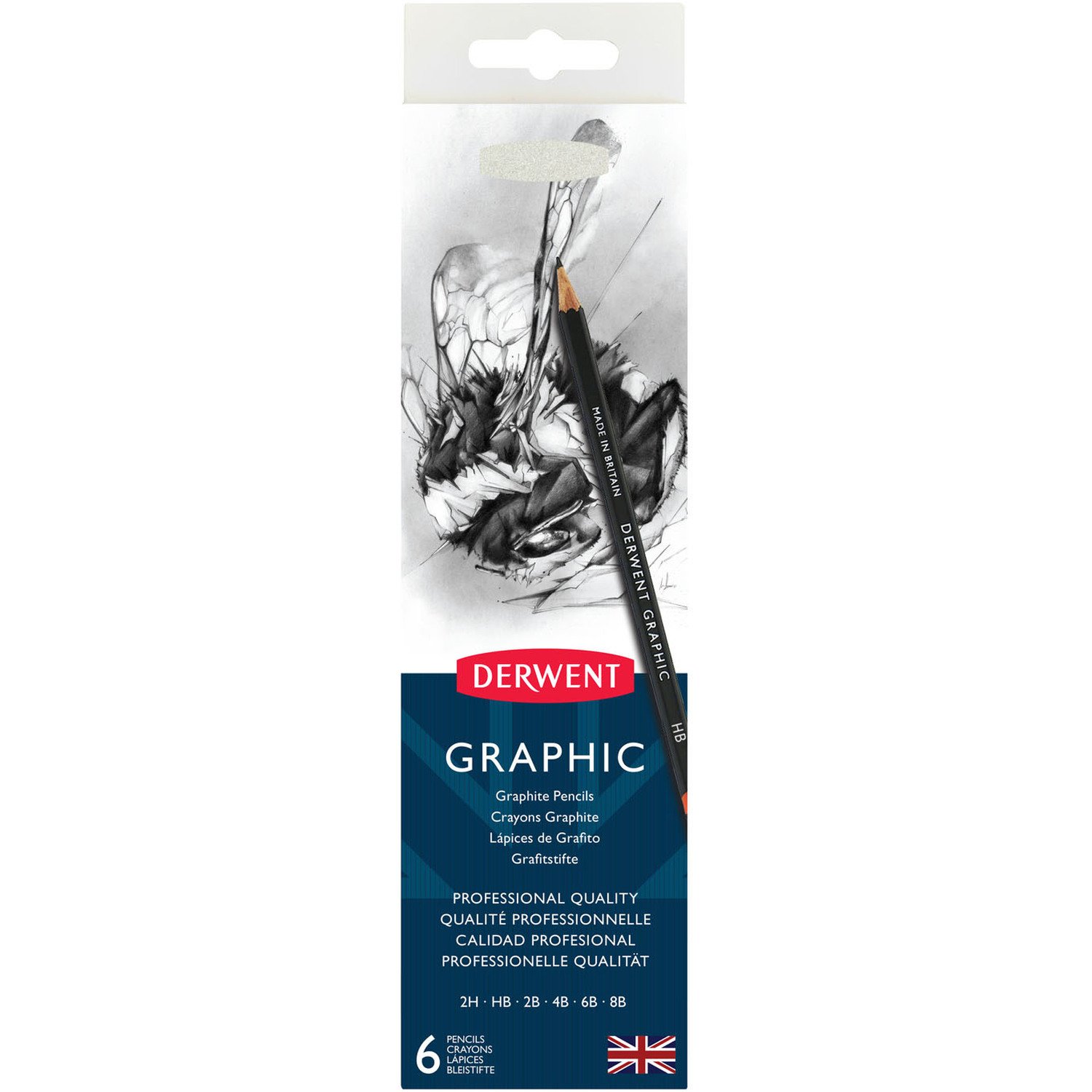 Pack of 6 Derwent Graphic Pencils Image 3