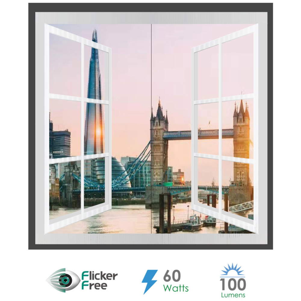 ENER-J 60W LED Window Style London Skyline Wall Panel Light 6000K 120 x 60cm Image 3
