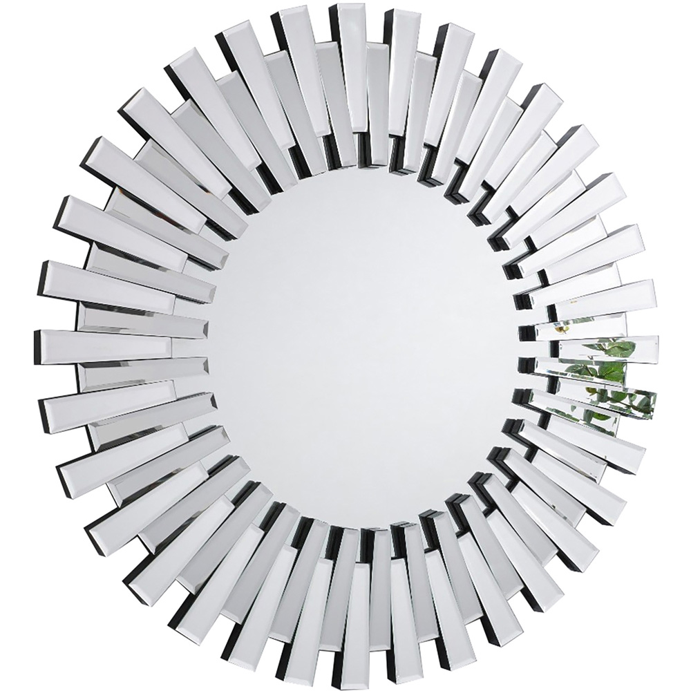 Furniturebox Astra Round Small Silver 3D Mirror Image 1