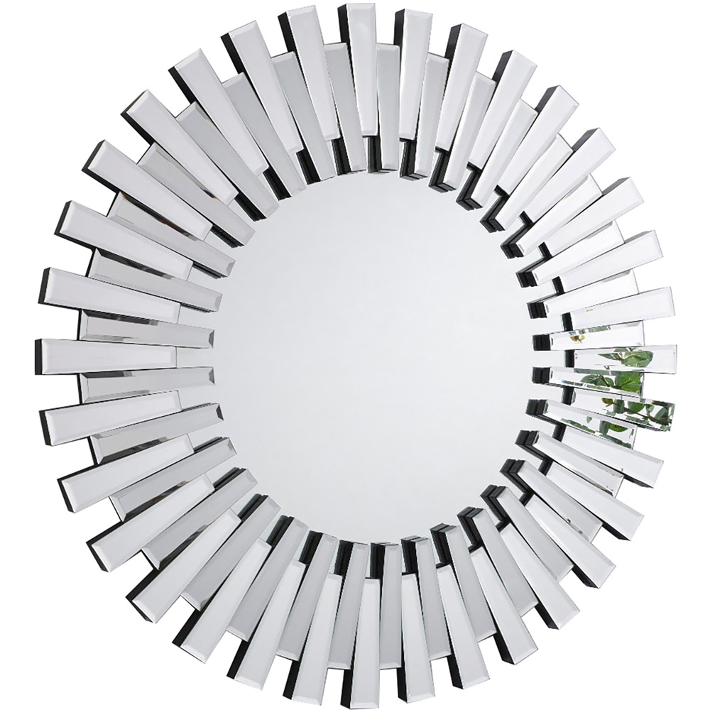 Furniturebox Astra Round Medium Silver 3D Mirror Image 1
