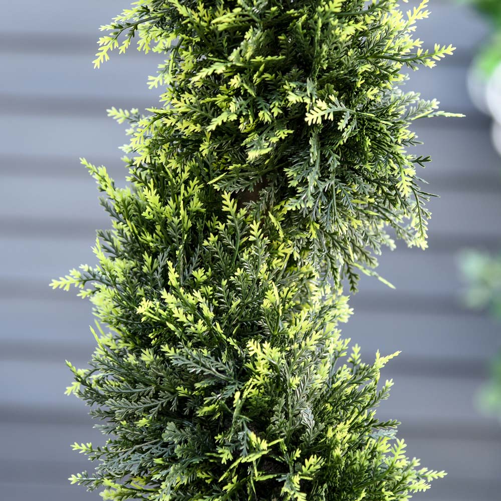 Outsunny Boxwood Spiral Tree Artificial Plant In Pot 3ft 2 Pack Image 7