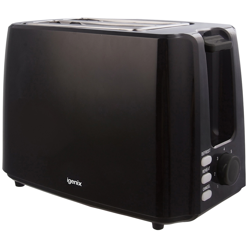 Igenix IG3012 Black 2 Slice Toaster 750W Image 1