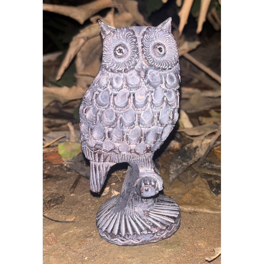Inspirational Gifting Little Owl Polystone Resin Garden Ornament Large Image 6