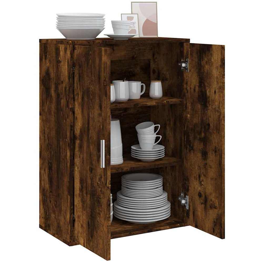 vidaXL 2 Door Smoked Oak Sideboard Image 4