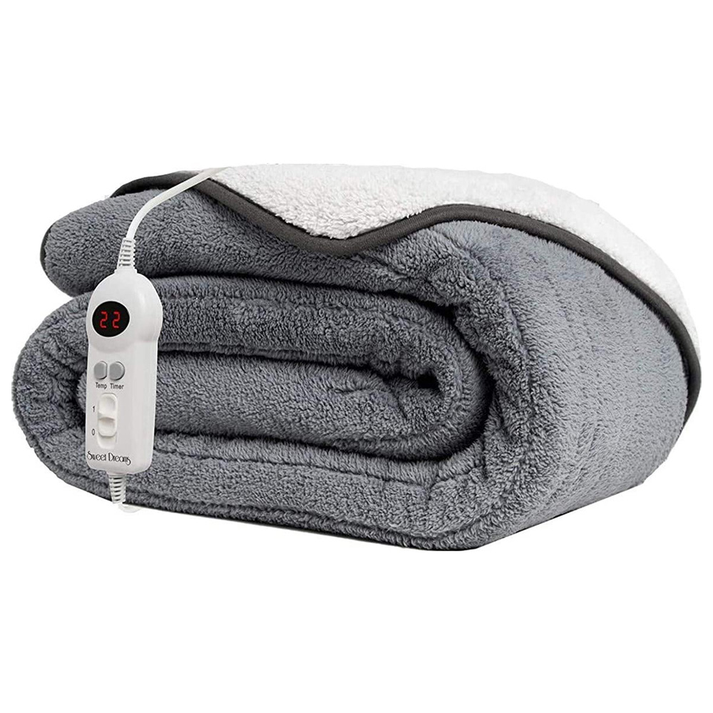 Sweet Dreams Grey Reversible Electric Throw Image 1