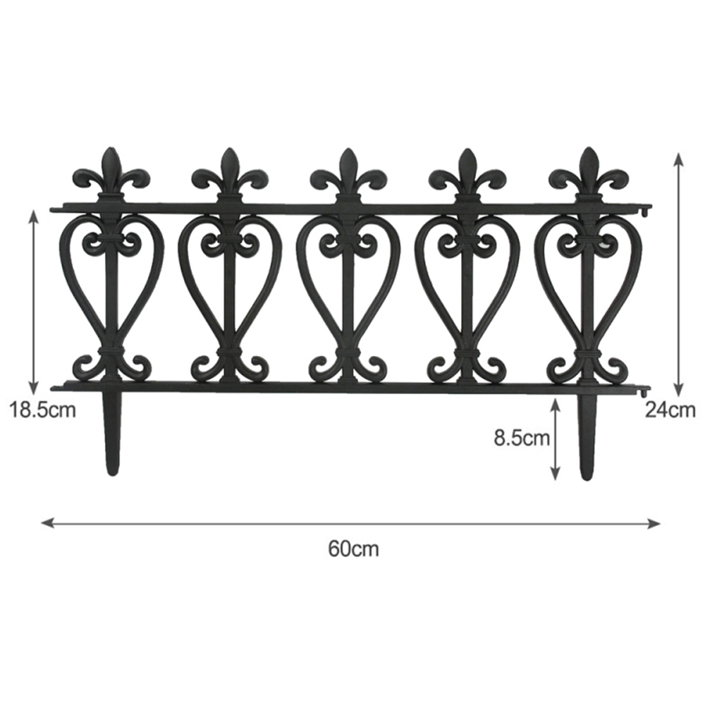 Living and Home 3 Pack Decorative Garden Border Fence Image 6