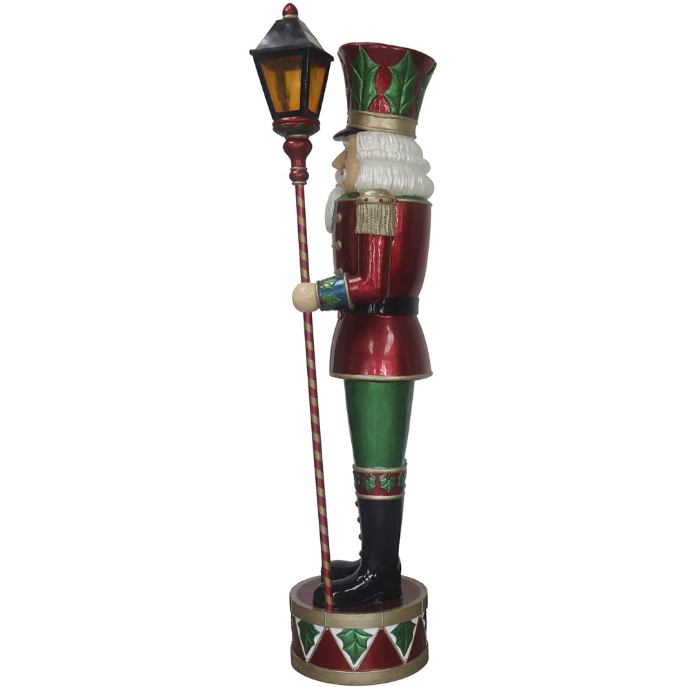 The Christmas Centre Traditional Holly LED Nutcracker with Lantern 180cm Image 2