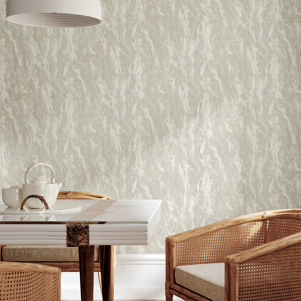 Arthouse Luxe Textured Soft Silver Wallpaper Image 4