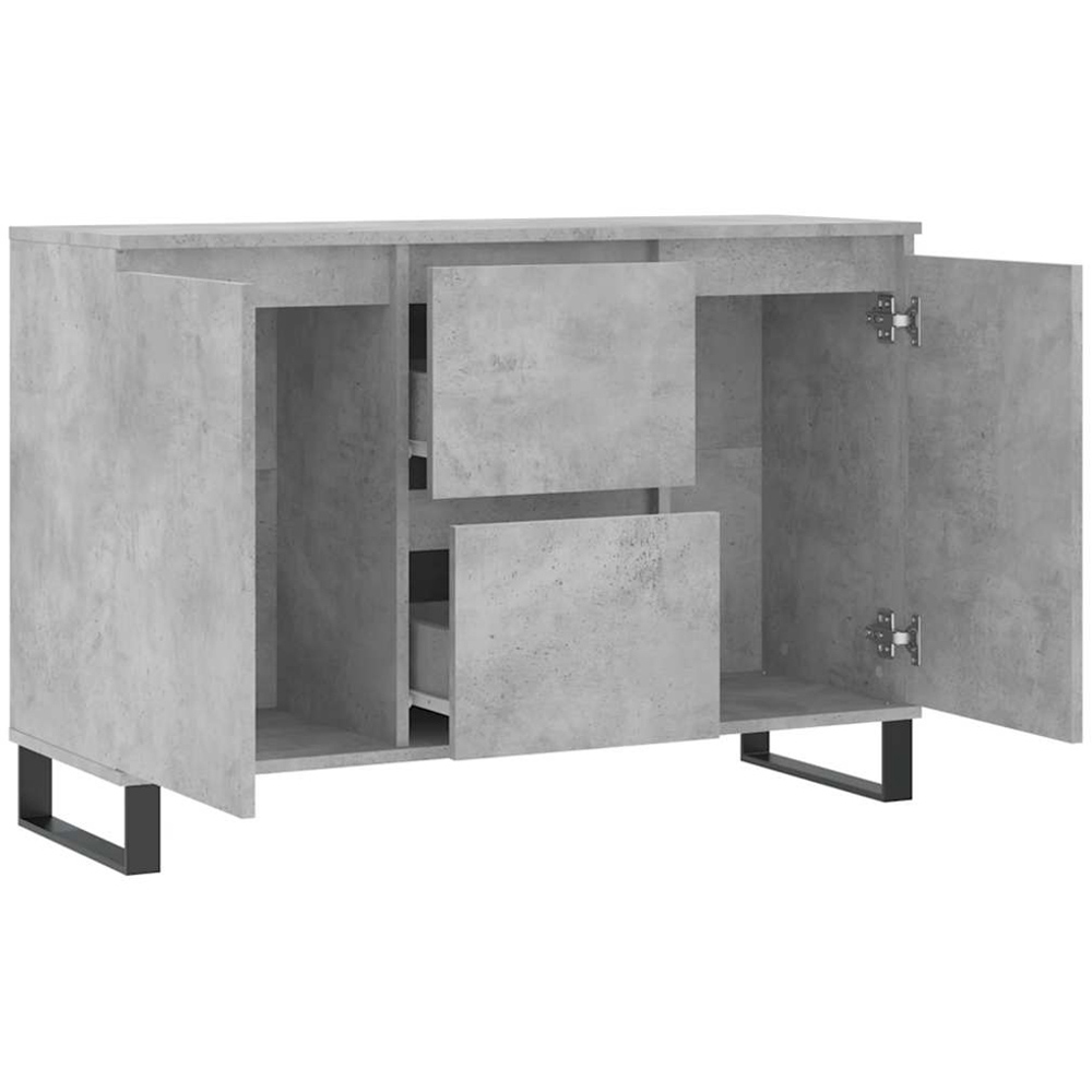 vidaXL 2 Door 2 Drawer Concrete Grey Sideboard Image 6
