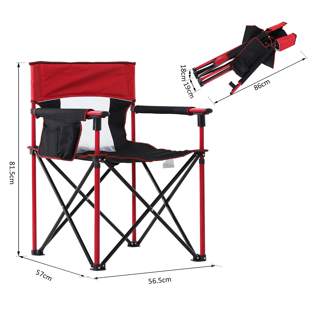 Outsunny Camping Portable Chair Red Image 5