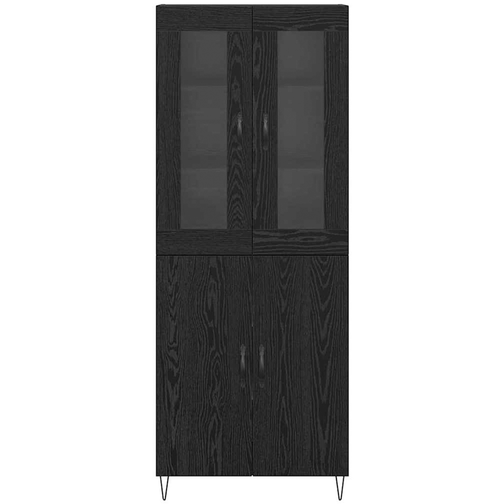 vidaXL 4 Door Black Oak Sideboard Image 4