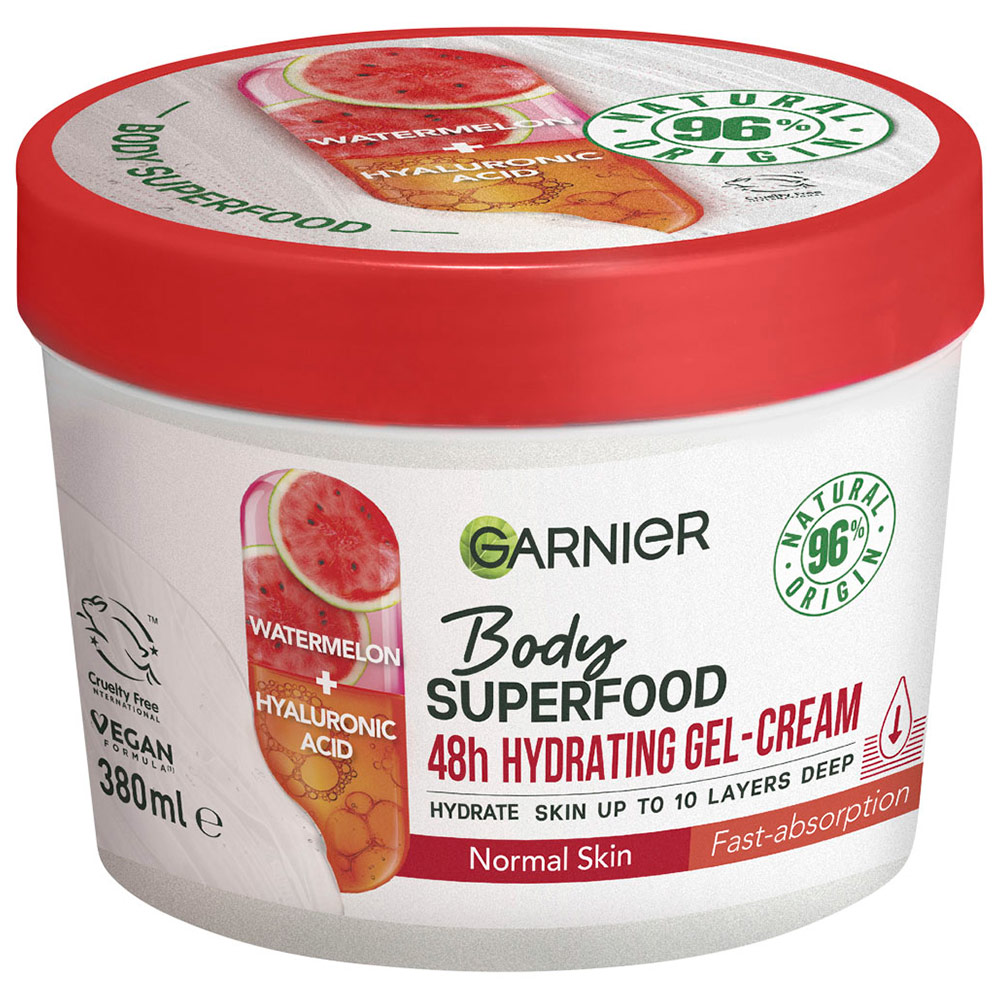 Garnier Body Superfood Hydrating Gel-Cream with Watermelon 380ml Image 1