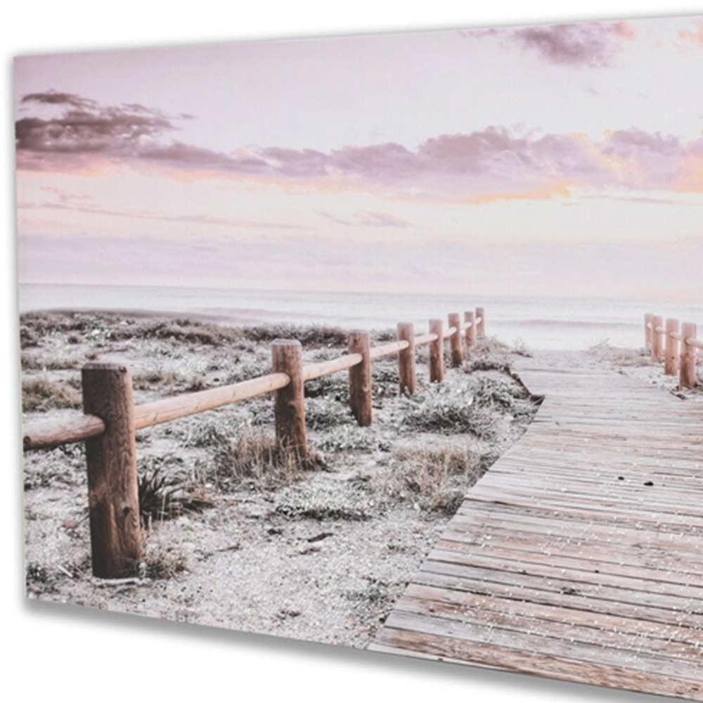 Beach Path Embellished Canvas - Pink Image 5