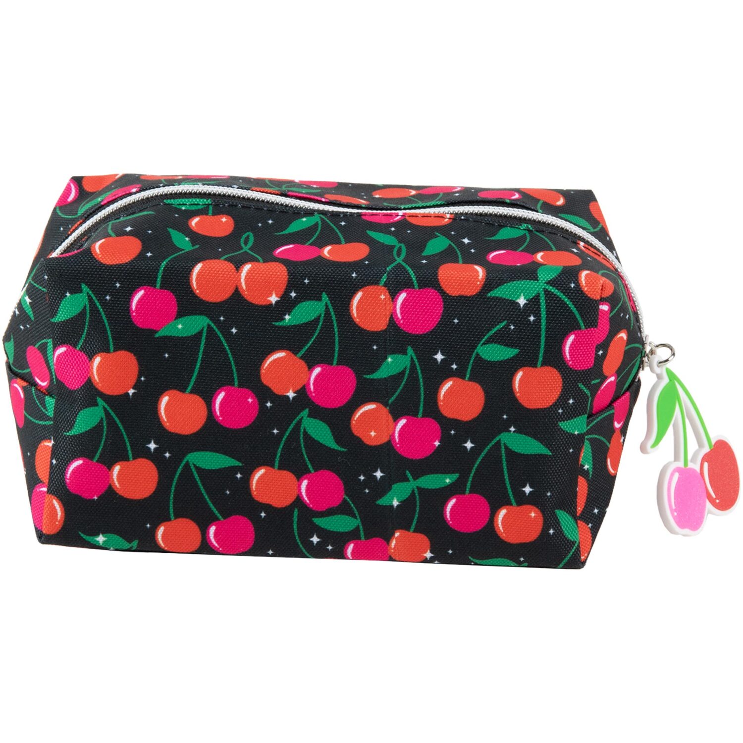 Large Cherry Pencil Case - Black Image 2