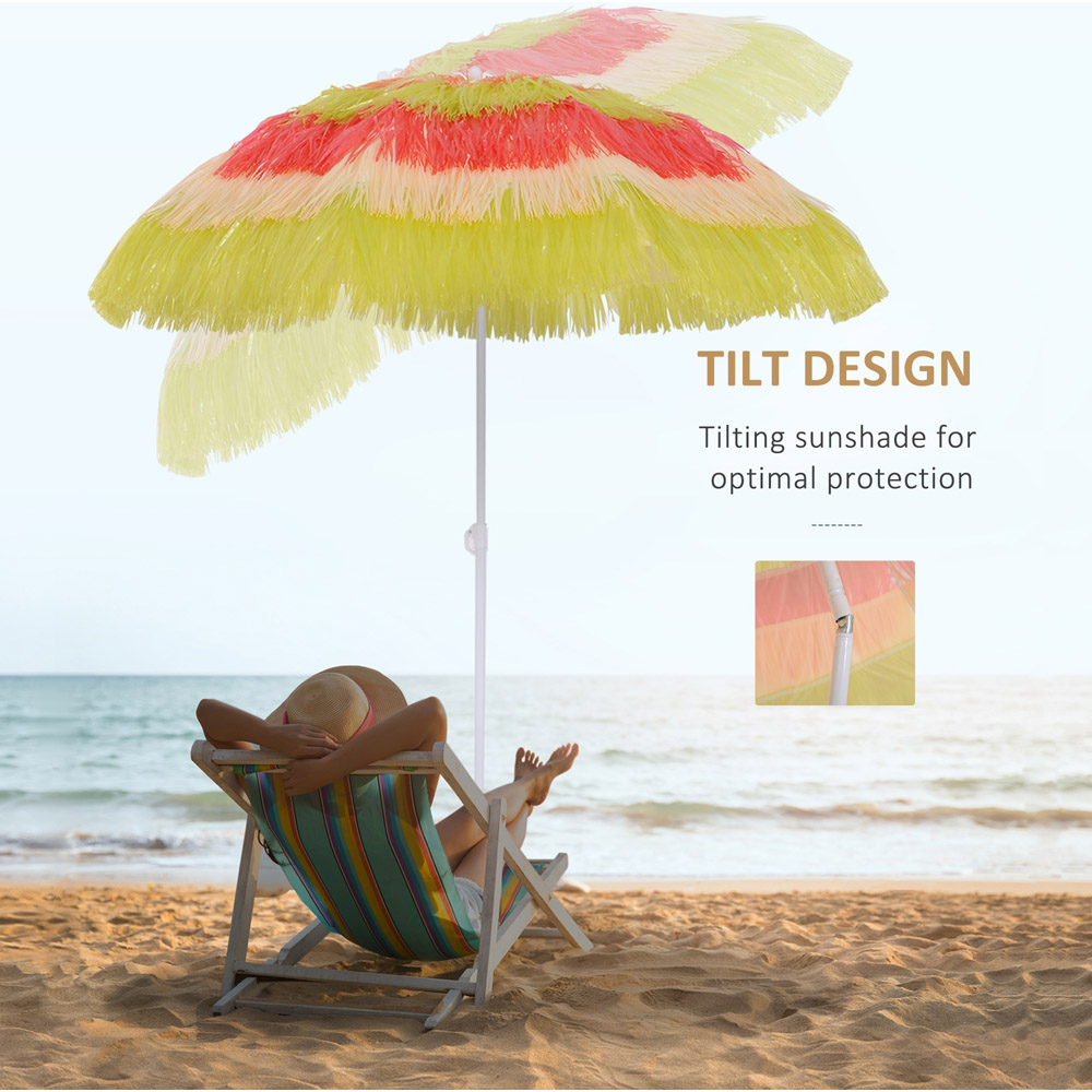 Outsunny Rainbow Hawaii Beach Parasol Image 6