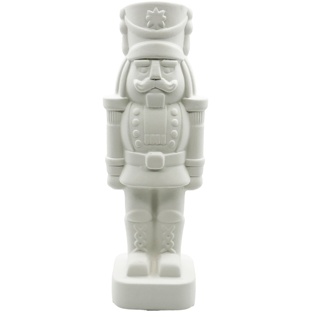 Large Ceramic Nutcracker Decoration White Image 1