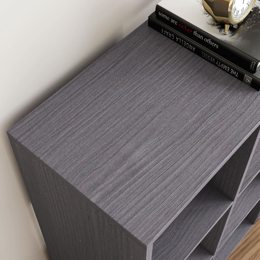 HOMCOM 6 Cube Grey Bookshelf Image 5
