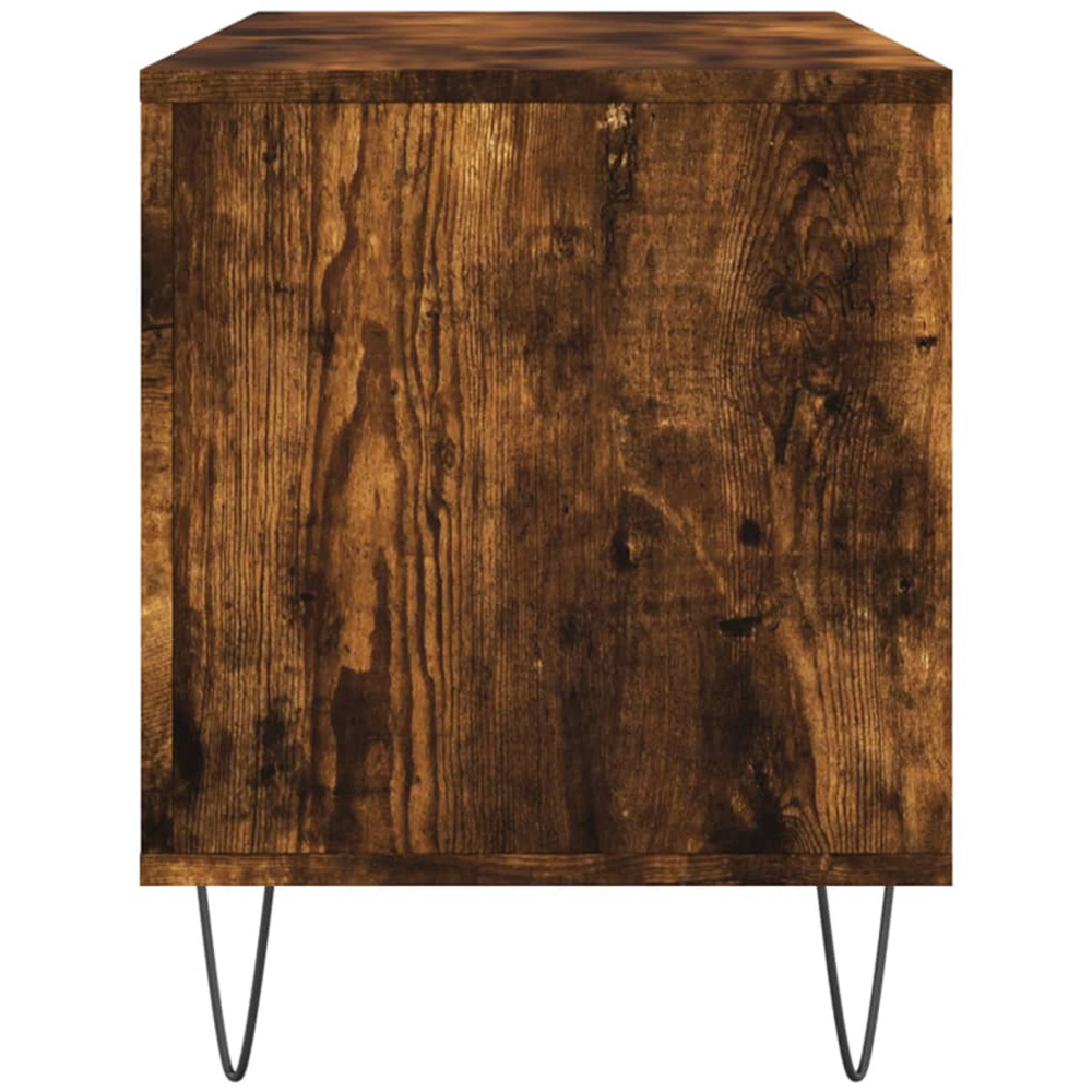 vidaXL 6 Shelf Smoked Oak Record Cabinet Image 5