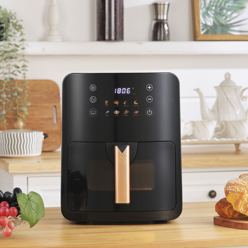 Living and Home DM0714 5L Black Digital Touchscreen Air Fryer 1300W Image 5