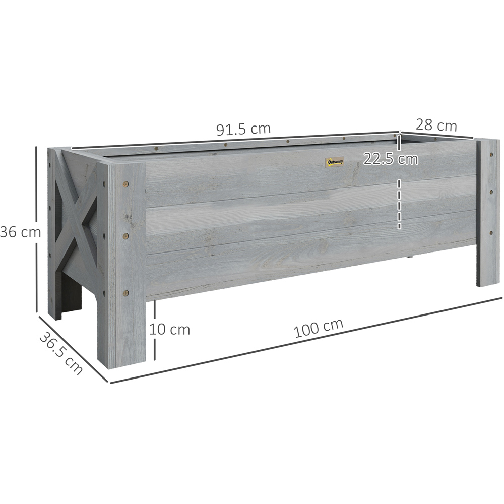 Outsunny Wooden Raised Garden Bed Planter Image 7