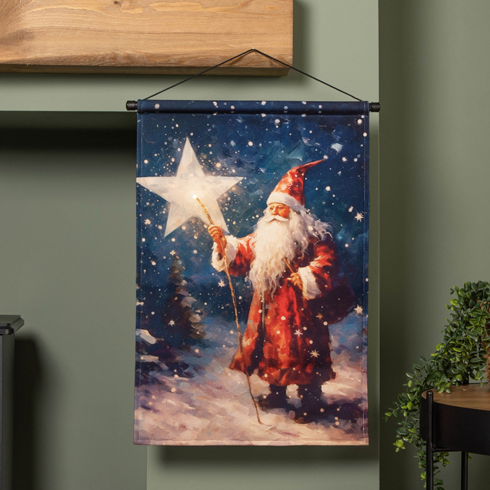 Samuel Alexander St Nick Light Up Hanging Banner 60 x 40cm Image 2