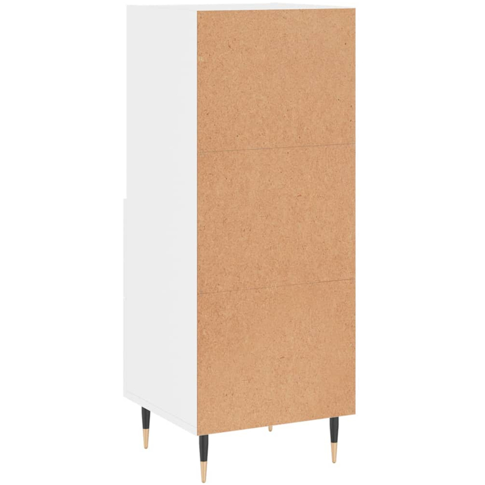 vidaXL 2 Drawer 2 Shelf High Gloss White Sideboard Image 8