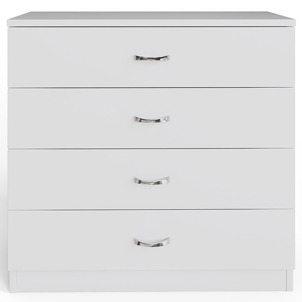 FWStyle Promo 4 Drawer White Modern Chest of Drawers Image 4