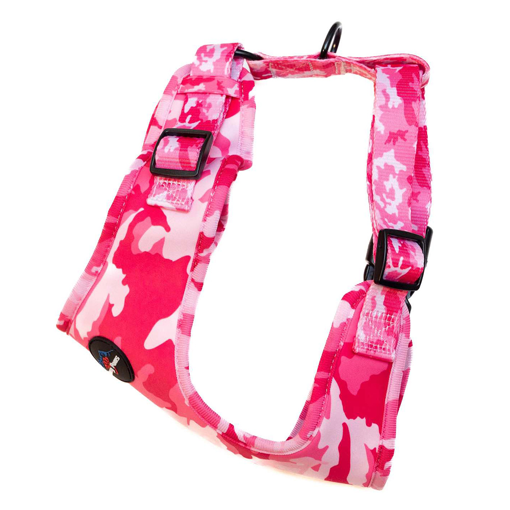Long Paws Small Pink Camouflage Dog Harness Image 2
