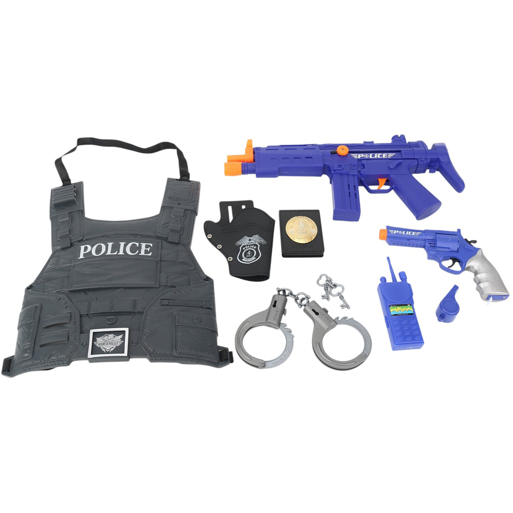 Kids Police Play Set - Blue and Black Image 2